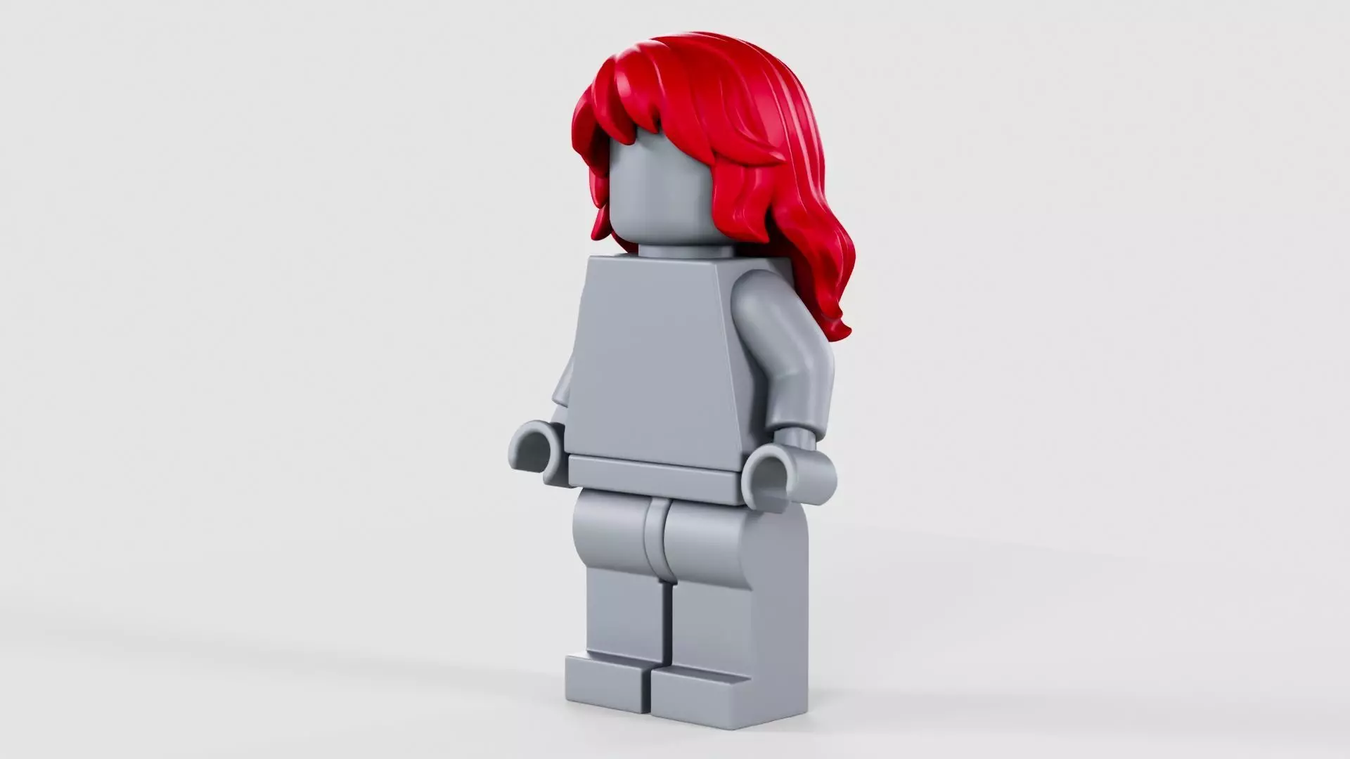 Minifigure Long Wavy Hair Nami 3D model