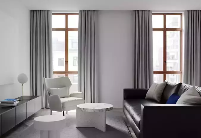 Urban Minimal Living Room Scene