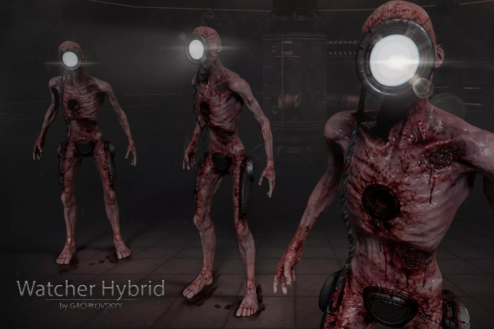 Watcher Hybrid Low-poly 3D model