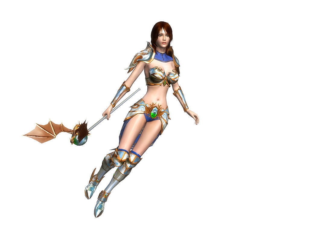 3Dfoin - Royal Sorceress  Low-poly 3D model_4