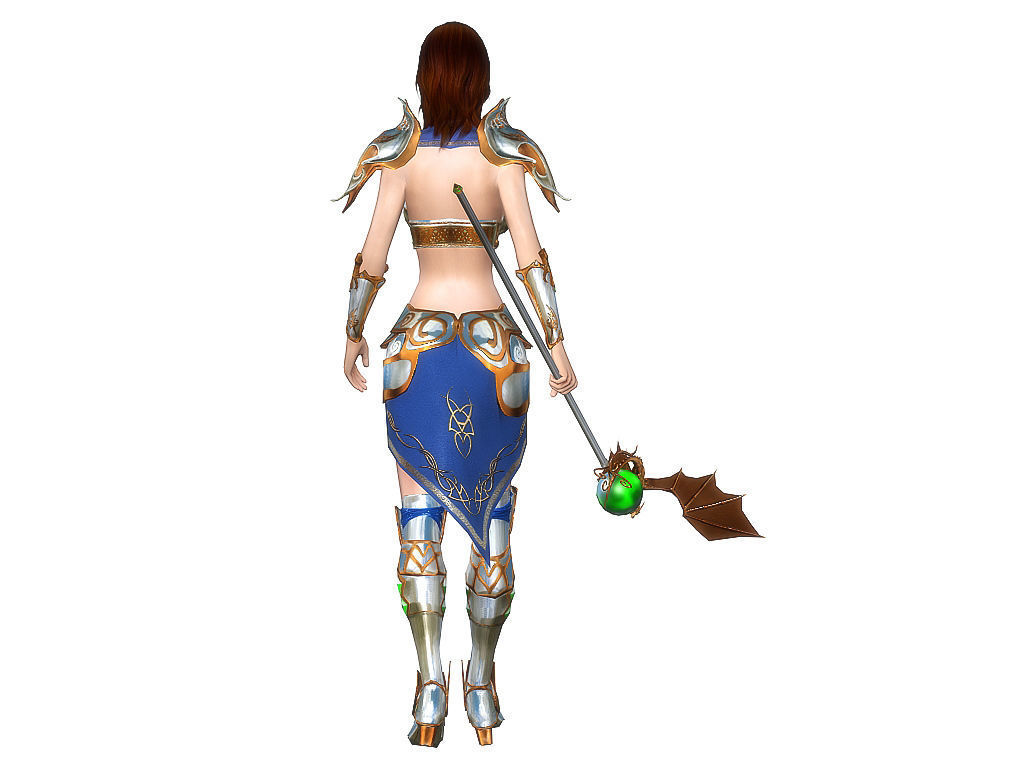 3Dfoin - Royal Sorceress  Low-poly 3D model_10