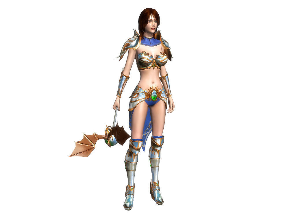 3Dfoin - Royal Sorceress  Low-poly 3D model_5