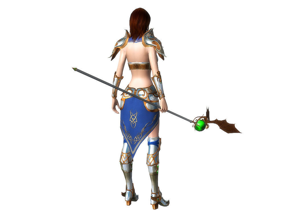 3Dfoin - Royal Sorceress  Low-poly 3D model_6