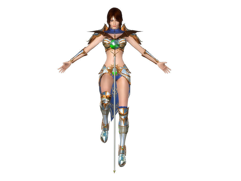 3Dfoin - Royal Sorceress  Low-poly 3D model_11