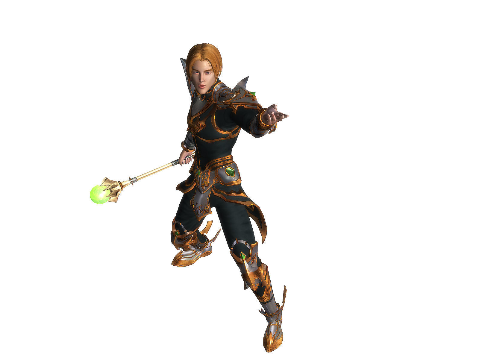 3Dfoin - Royal Wizard Low-poly 3D model_11