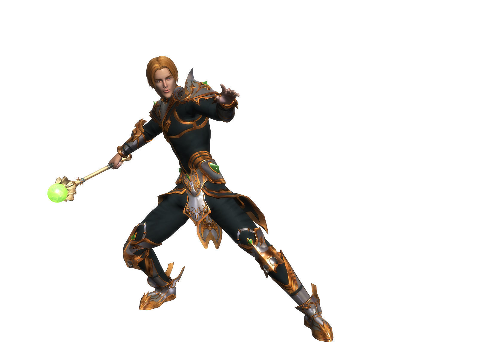 3Dfoin - Royal Wizard Low-poly 3D model_5