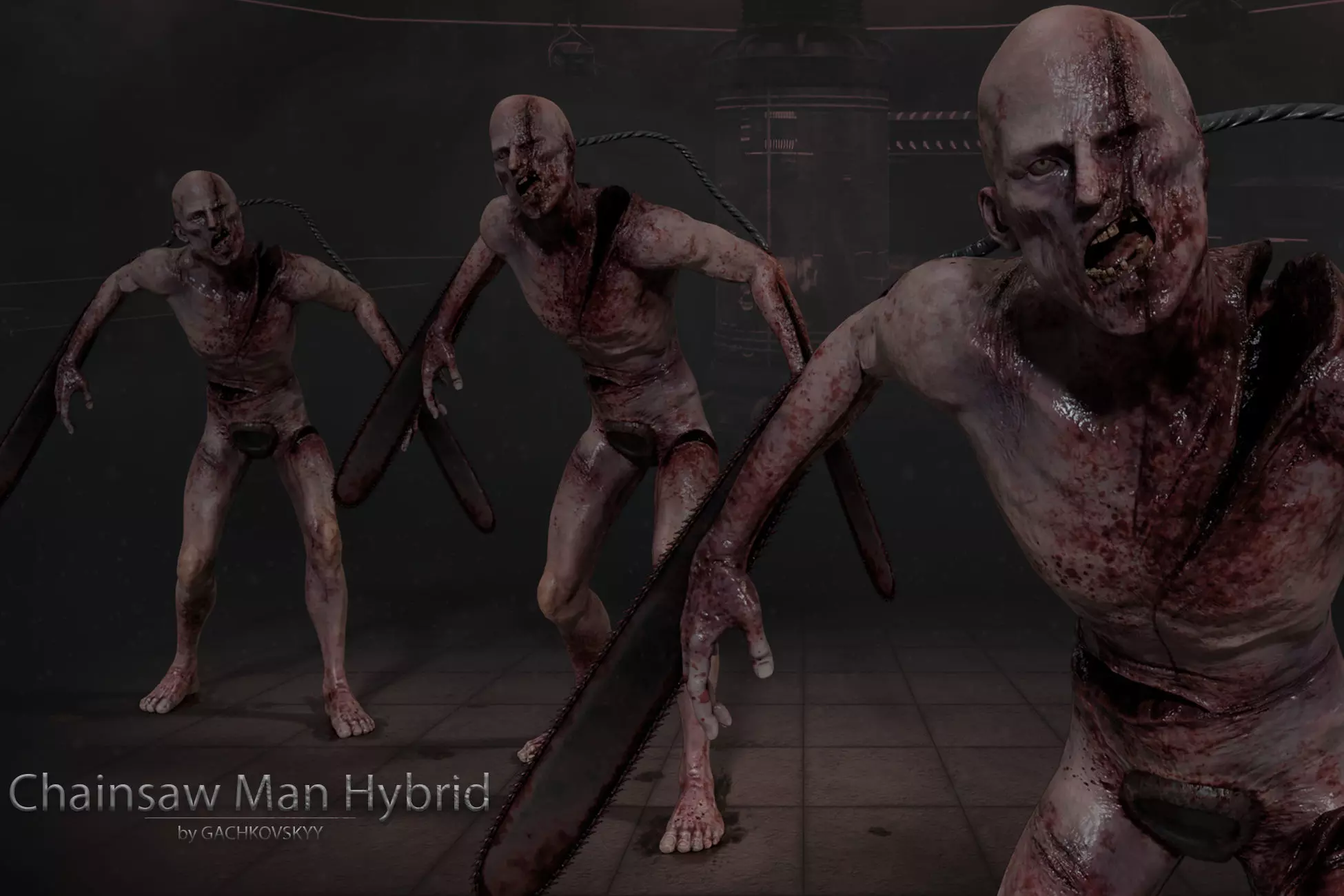 Chainsaw Man Hybrid Low-poly 3D model