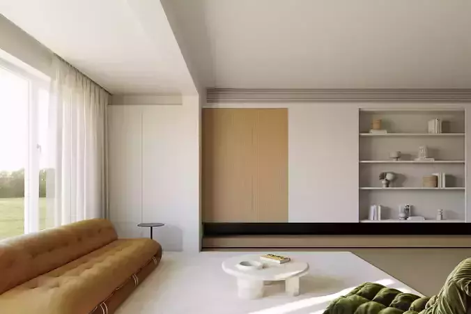 living room 3D model 5
