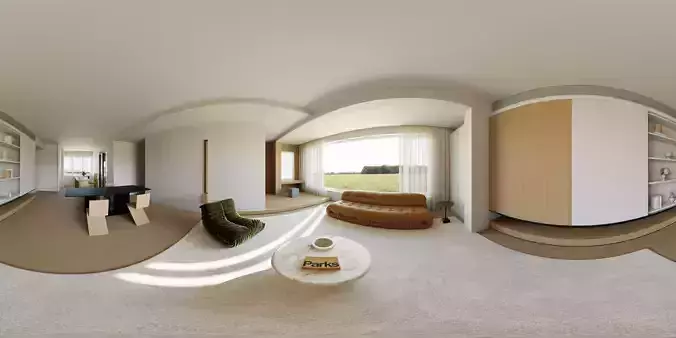 living room 3D model 7