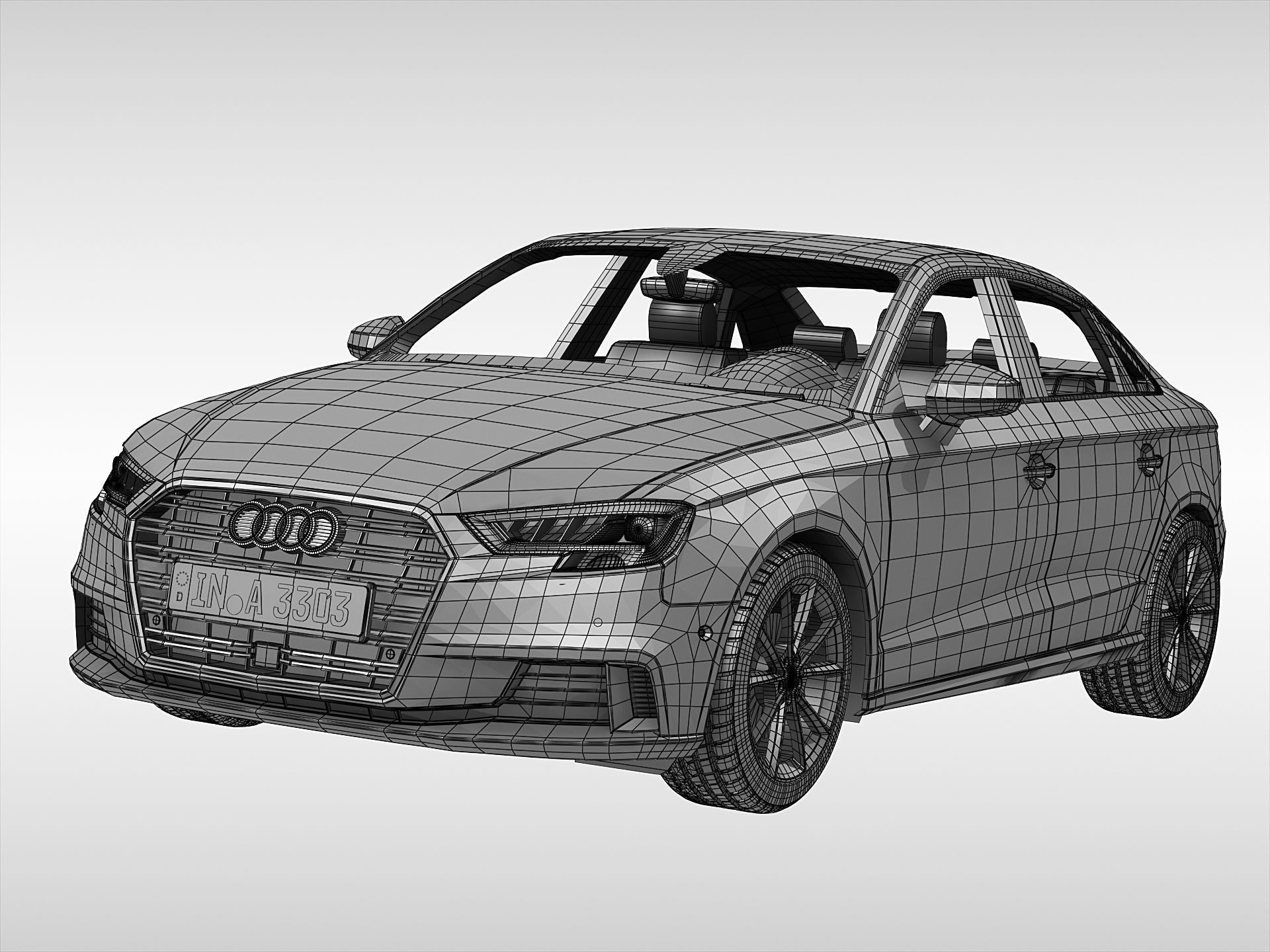 Audi A3 Sedan 2017 3D model_9