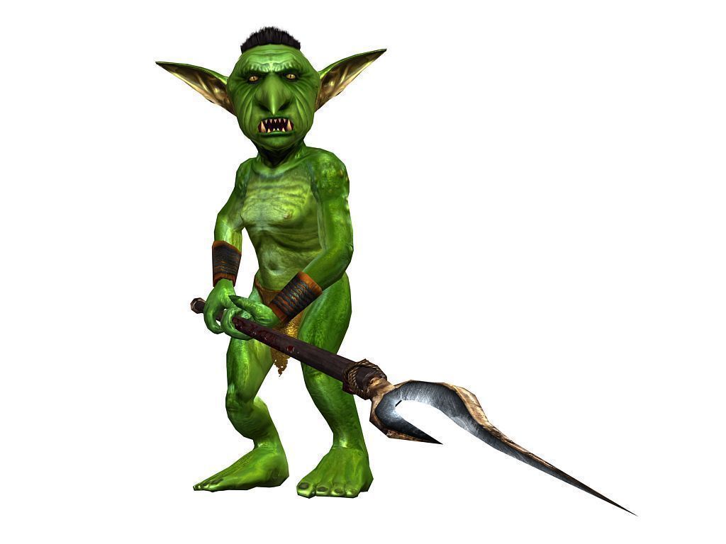 3Dfoin - Short Goblin Low-poly 3D model_5