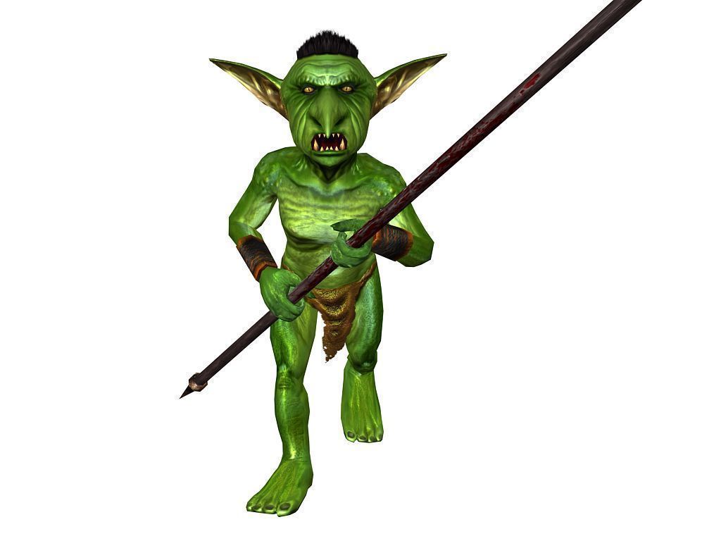 3Dfoin - Short Goblin Low-poly 3D model_10