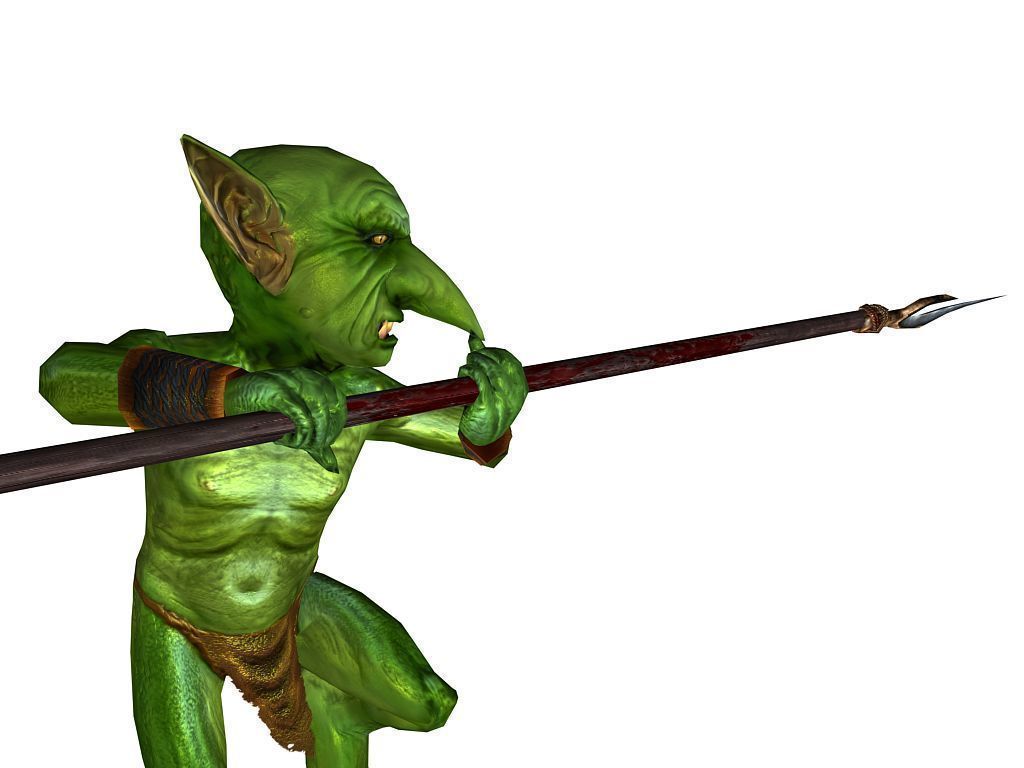 3Dfoin - Short Goblin Low-poly 3D model_6