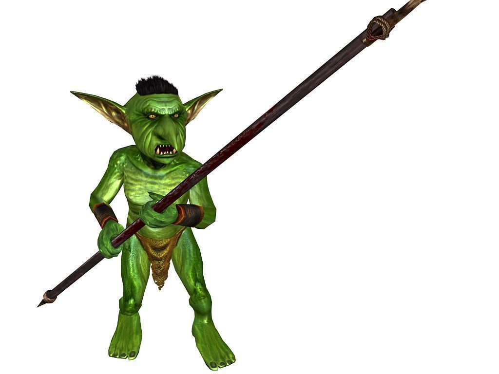3Dfoin - Short Goblin Low-poly 3D model_2