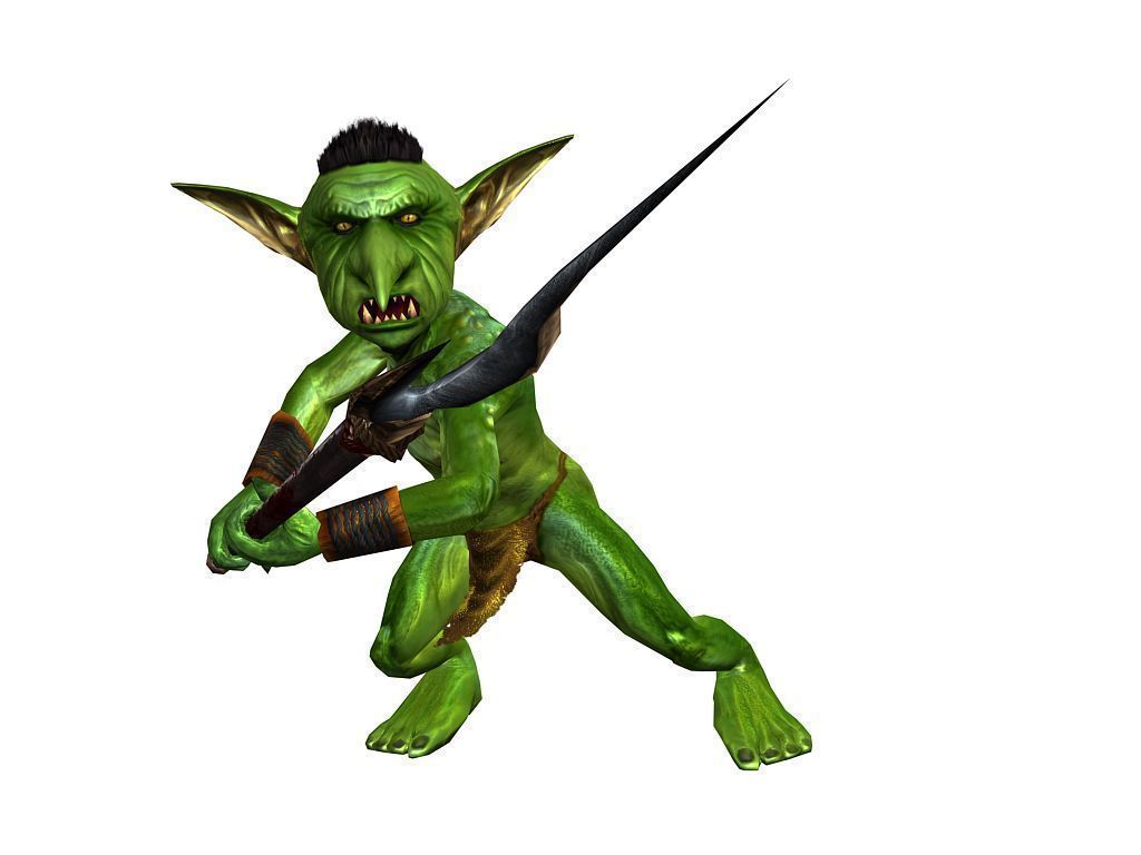 3Dfoin - Short Goblin Low-poly 3D model_9
