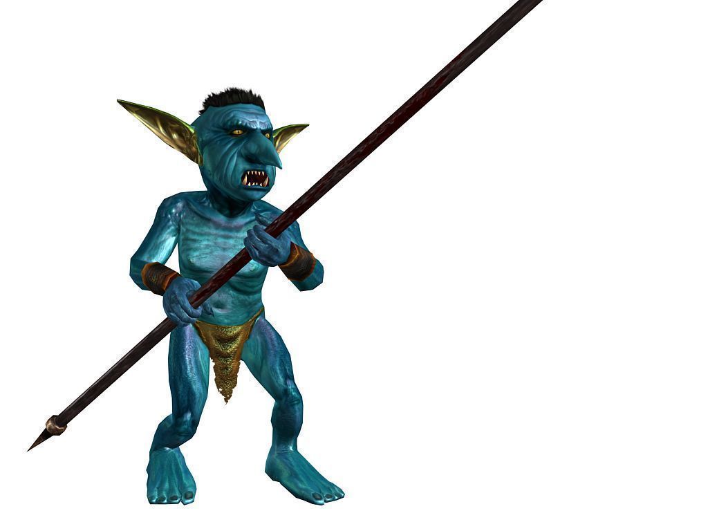 3Dfoin - Short Goblin Low-poly 3D model_11