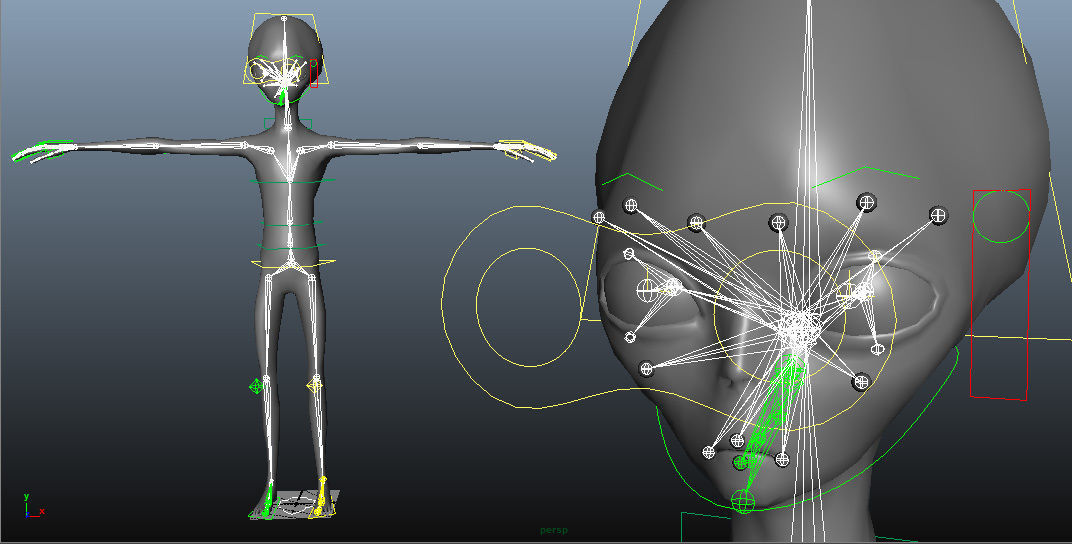 Realistic Alien 2 Gray Low-poly 3D model_9