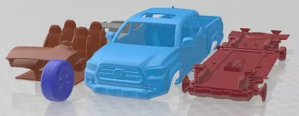 Toyota Tacoma TRD Double Cab 2016 Printable Car 3D print model