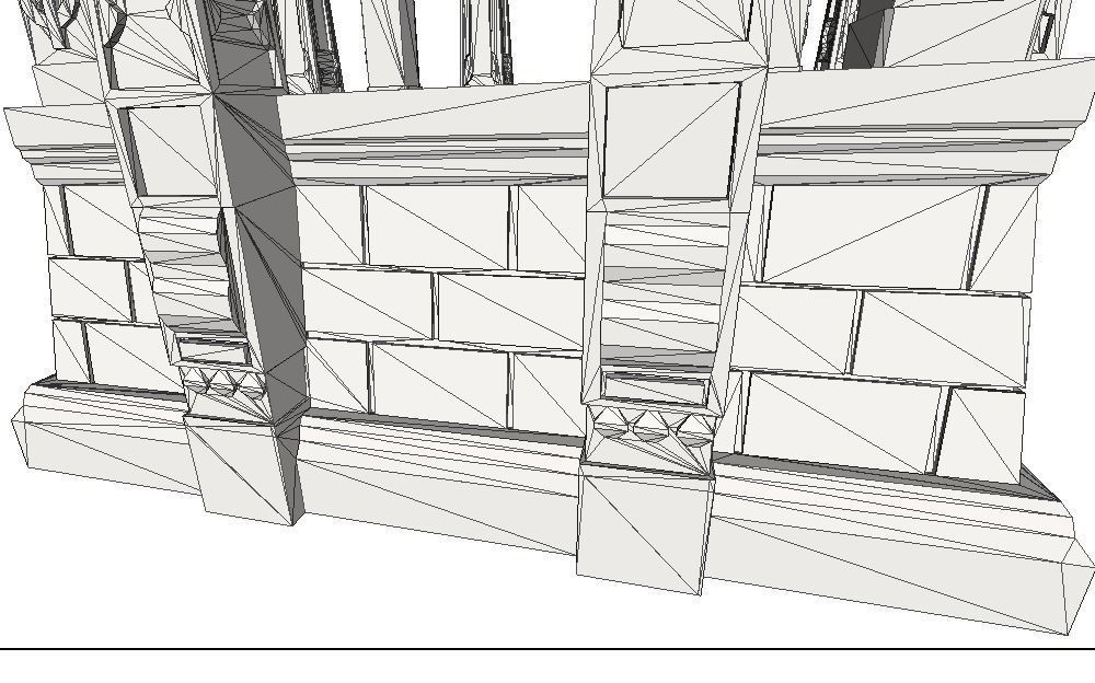 Large Crypt Low-poly 3D model_5