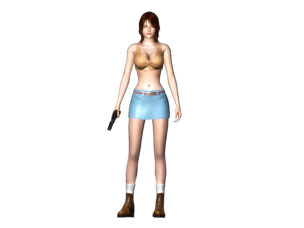 3Dfoin - The Girl Tara Low-poly 3D model_10