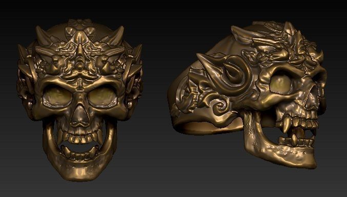 skull goblin 3D print model_1