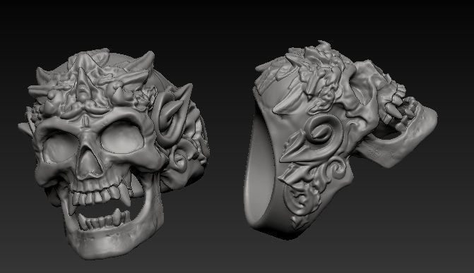 skull goblin 3D print model_3
