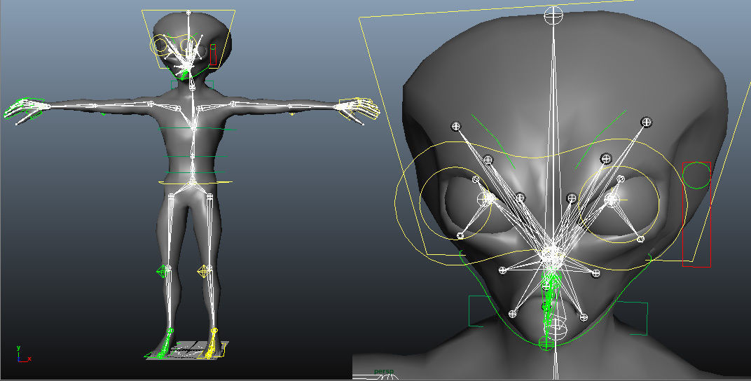 Realistic Alien 7 Evil Grey Low-poly 3D model_10