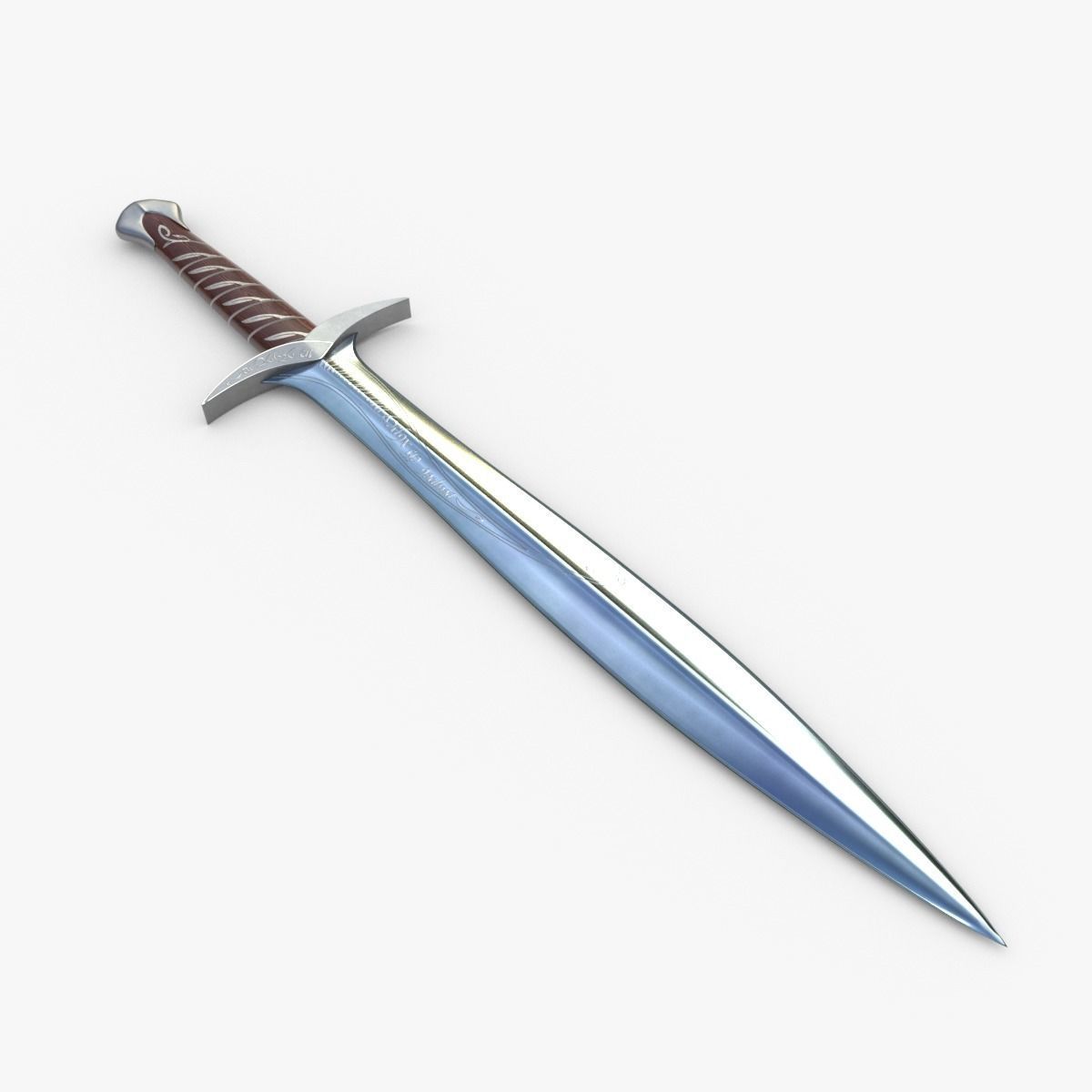 Sting Sword Free low-poly 3D model_1