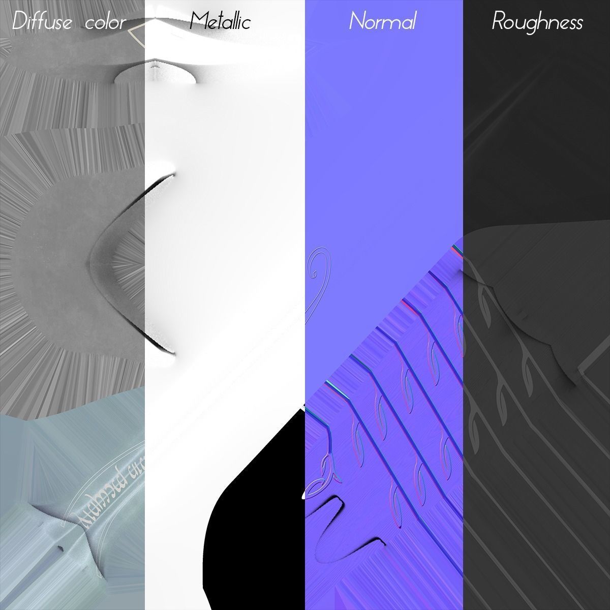 Sting Sword Free low-poly 3D model_6