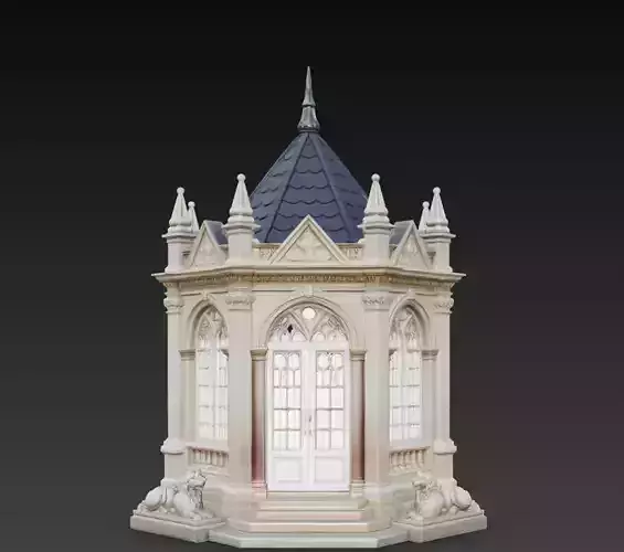 Gothic Pavilion Gazebo Architecture 3D Model STL