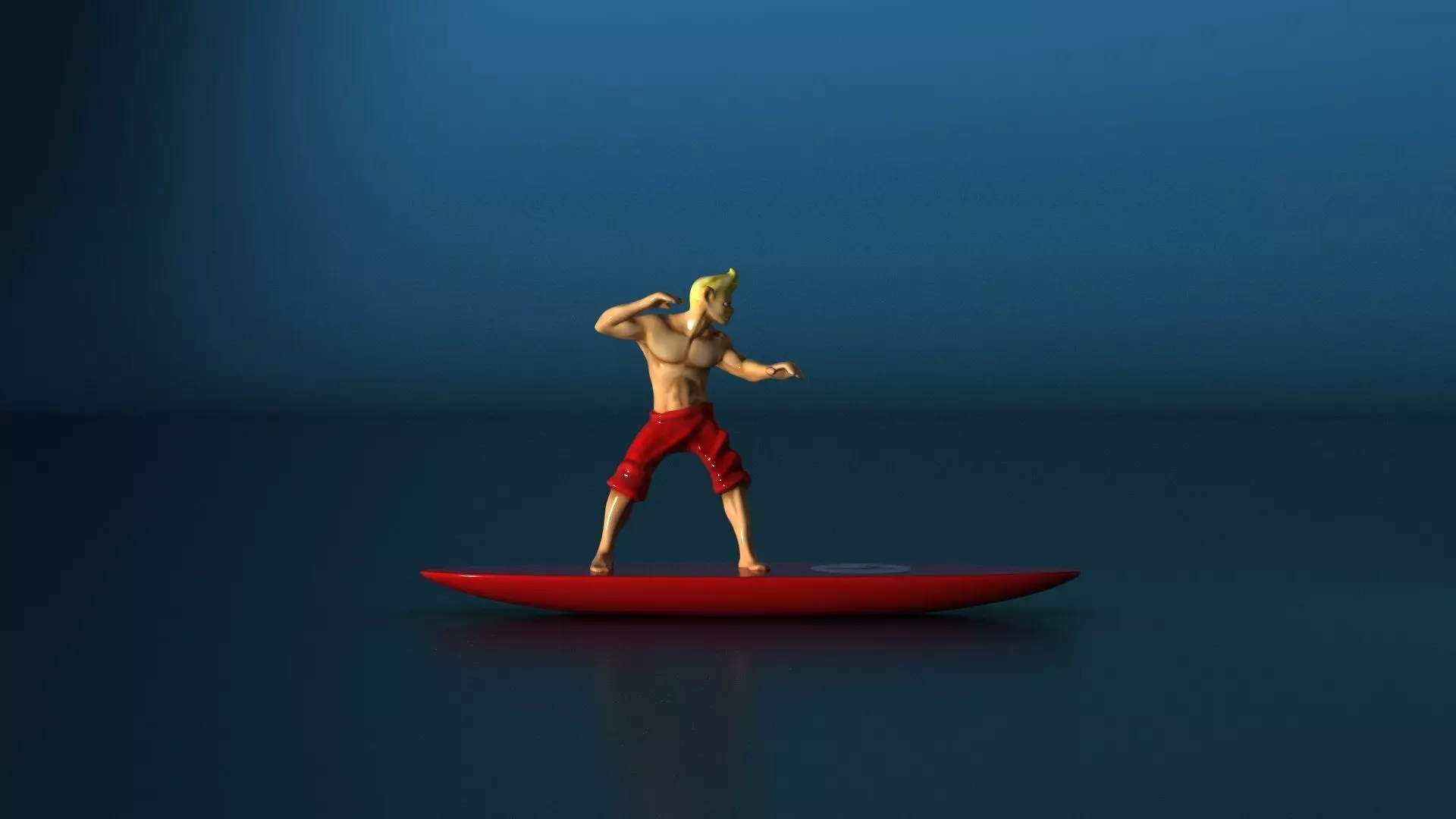 Toy Surfer 3D model