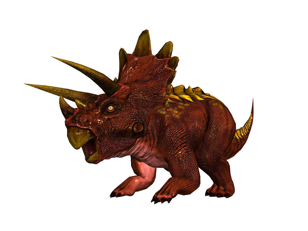 3Dfoin - Triceratops  Low-poly 3D model_9
