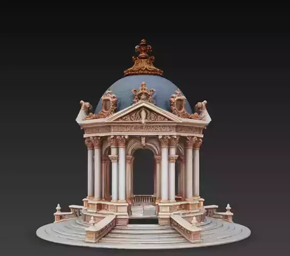 Baroque Pavilion Gazebo Architecture 3D Model STL