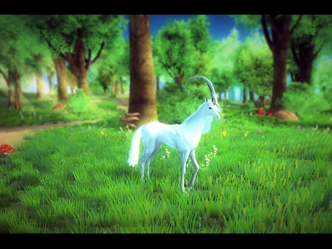 3Dfoin - Unicorn  Low-poly 3D model
