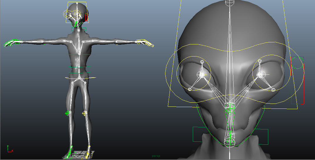 Realistic Alien 9 insectoid Low-poly 3D model_11