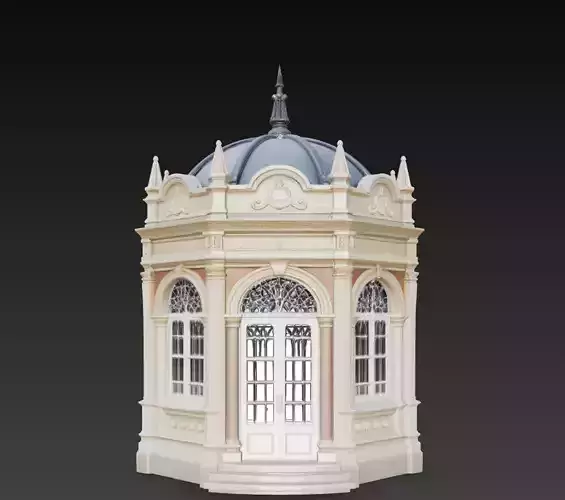 Ornate Pavilion Gazebo STL 3D Print Decorative Structure