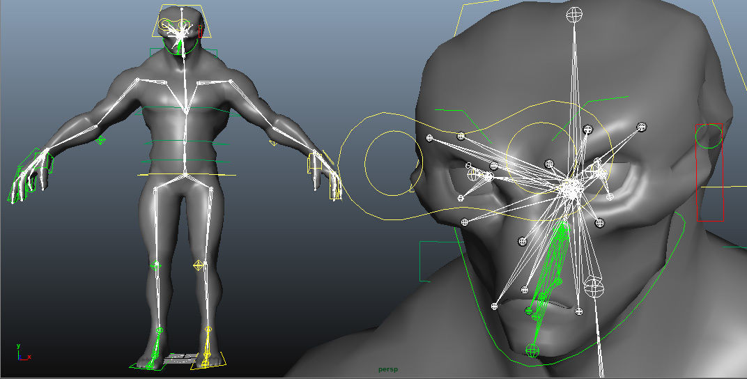 Realistic Alien 10 Huge Muscular Grey Low-poly 3D model_10