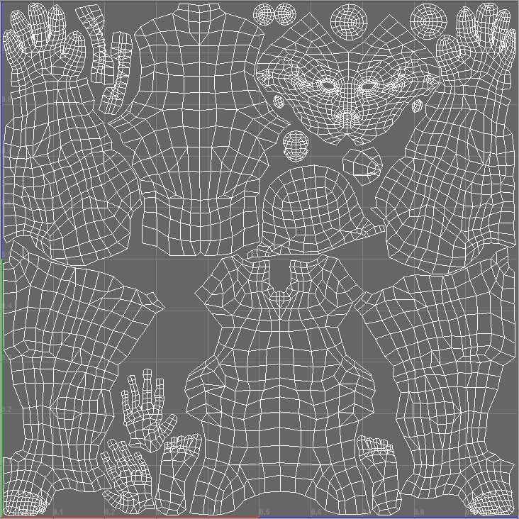 Realistic Alien 10 Huge Muscular Grey Low-poly 3D model_9