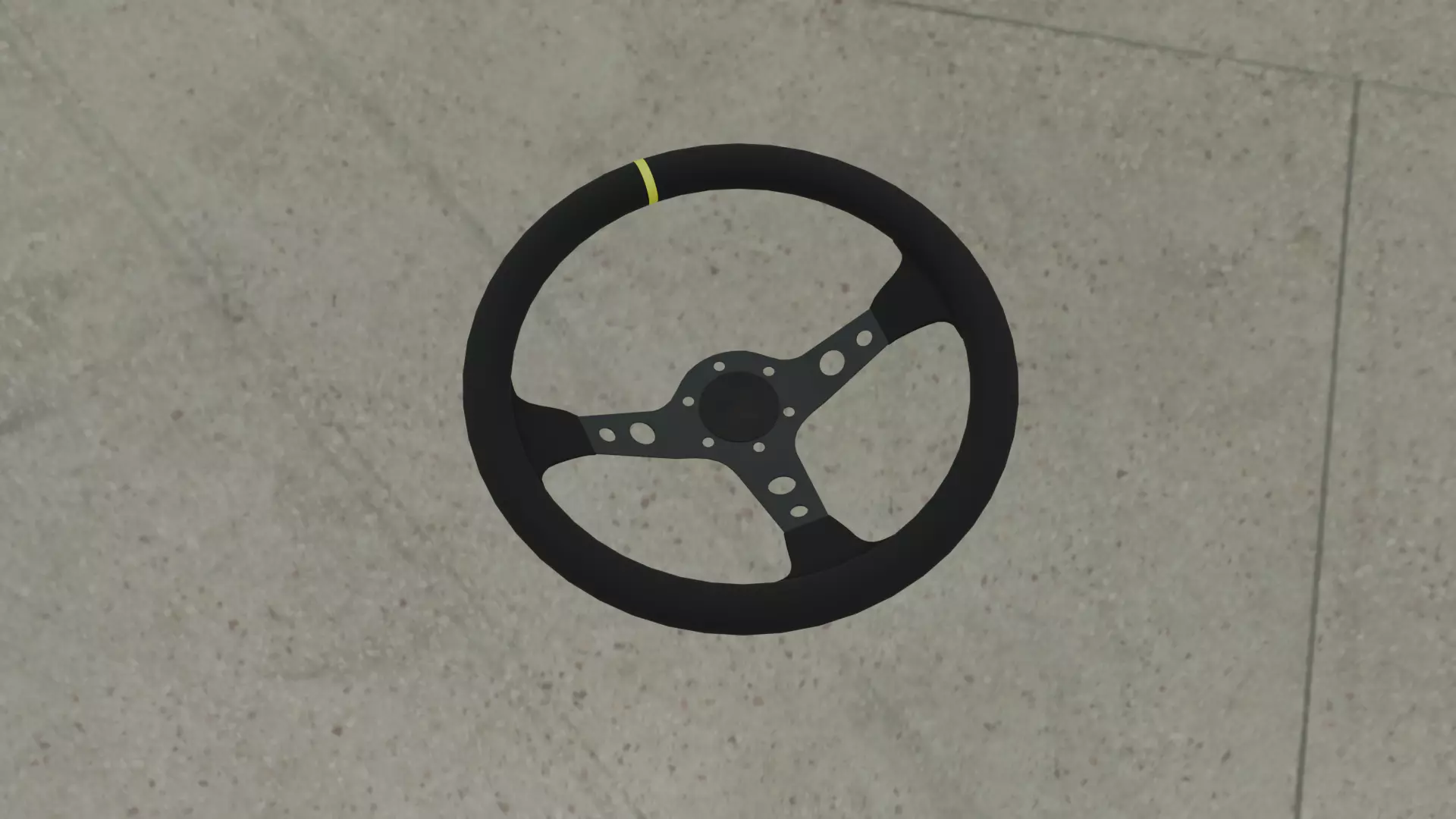 Deep dish steering wheel - Drift racing car Low-poly 3D model Low-poly 3D model