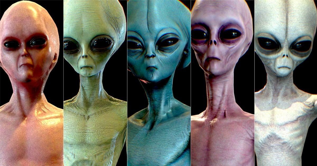 Realistic Aliens Bundle 1 Low-poly 3D model_3