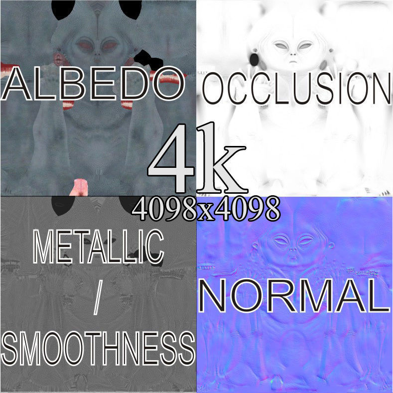 Realistic Aliens Bundle 1 Low-poly 3D model_22