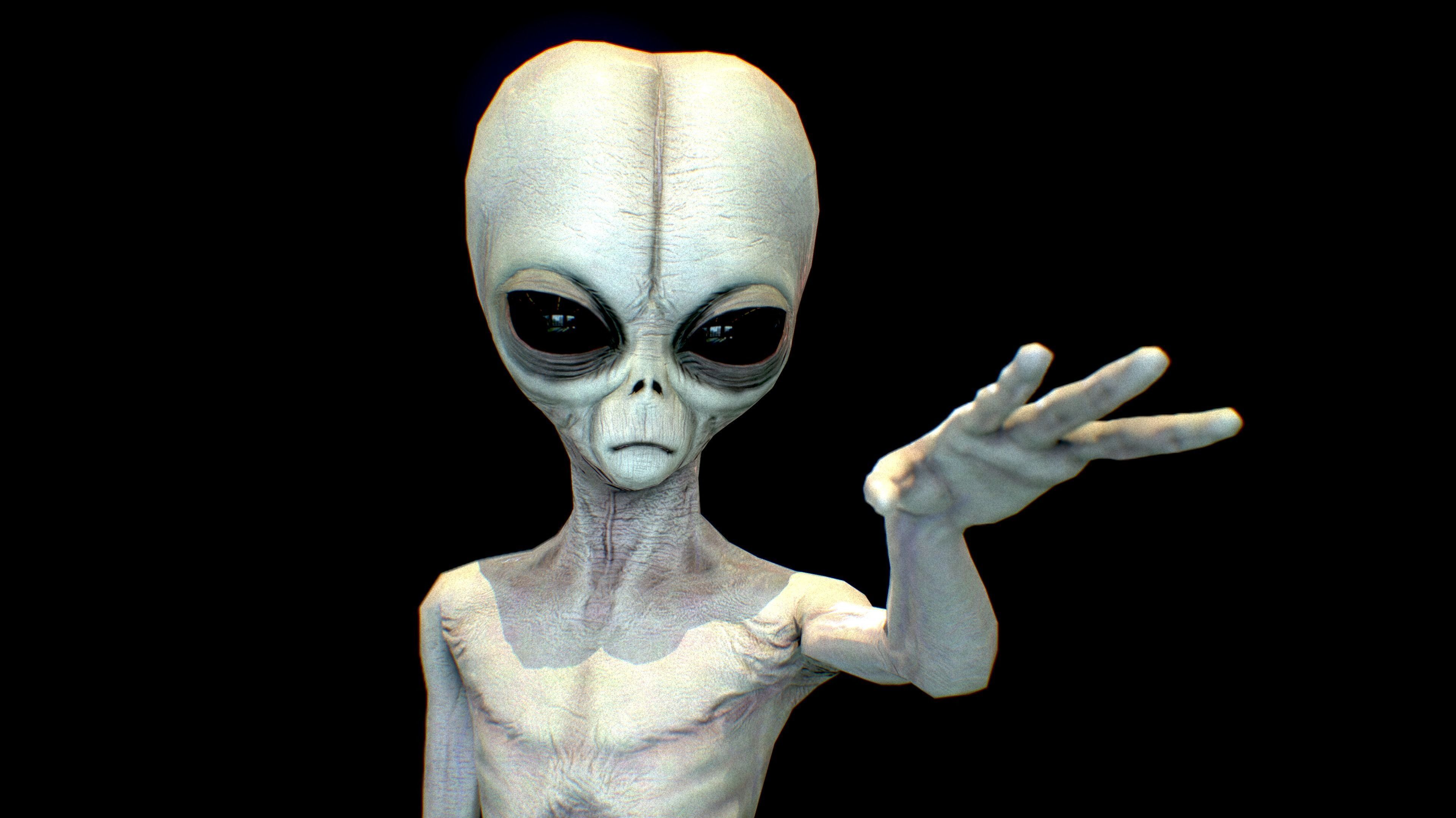 Realistic Aliens Bundle 1 Low-poly 3D model_17