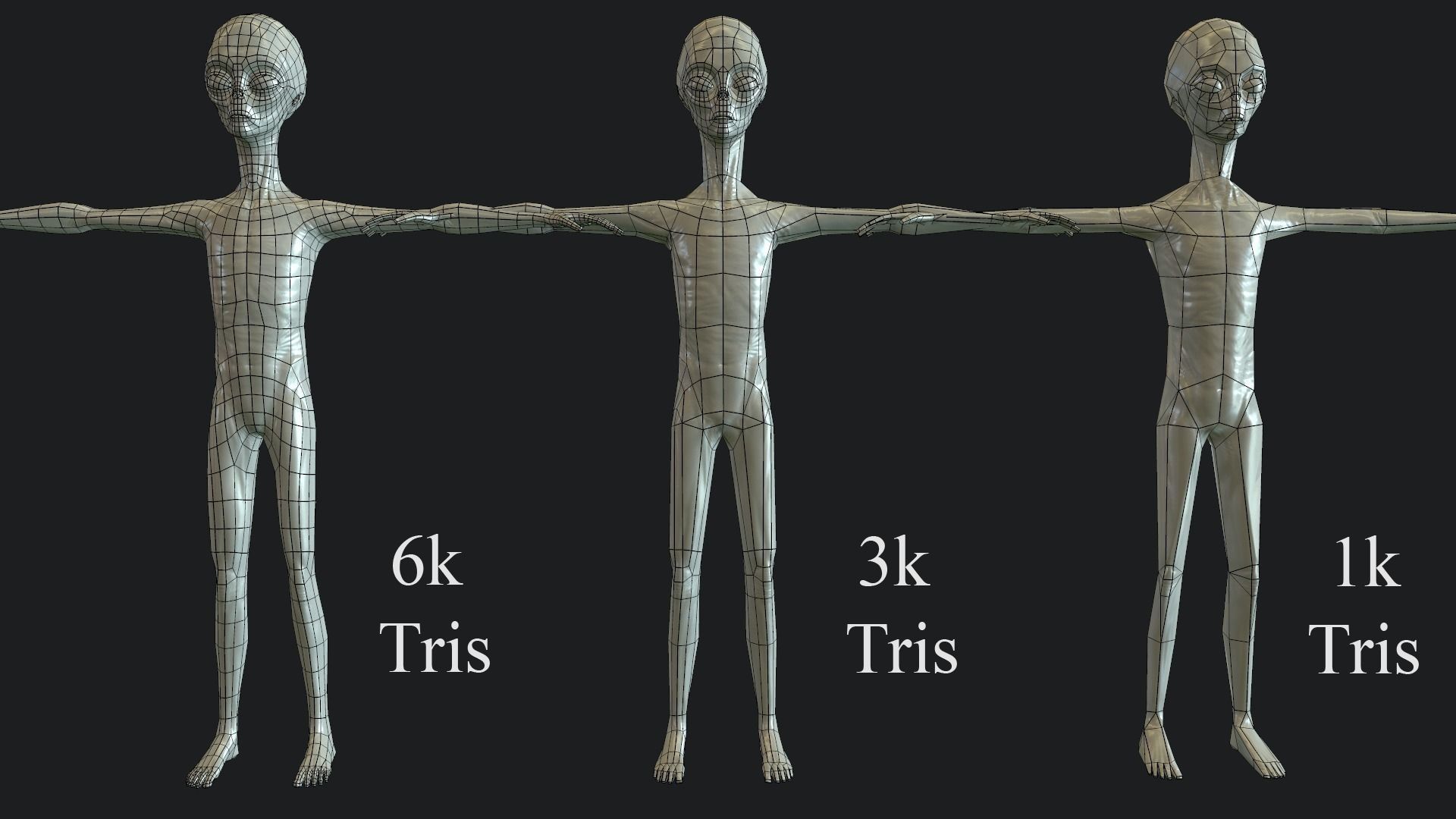 Realistic Aliens Bundle 1 Low-poly 3D model_28