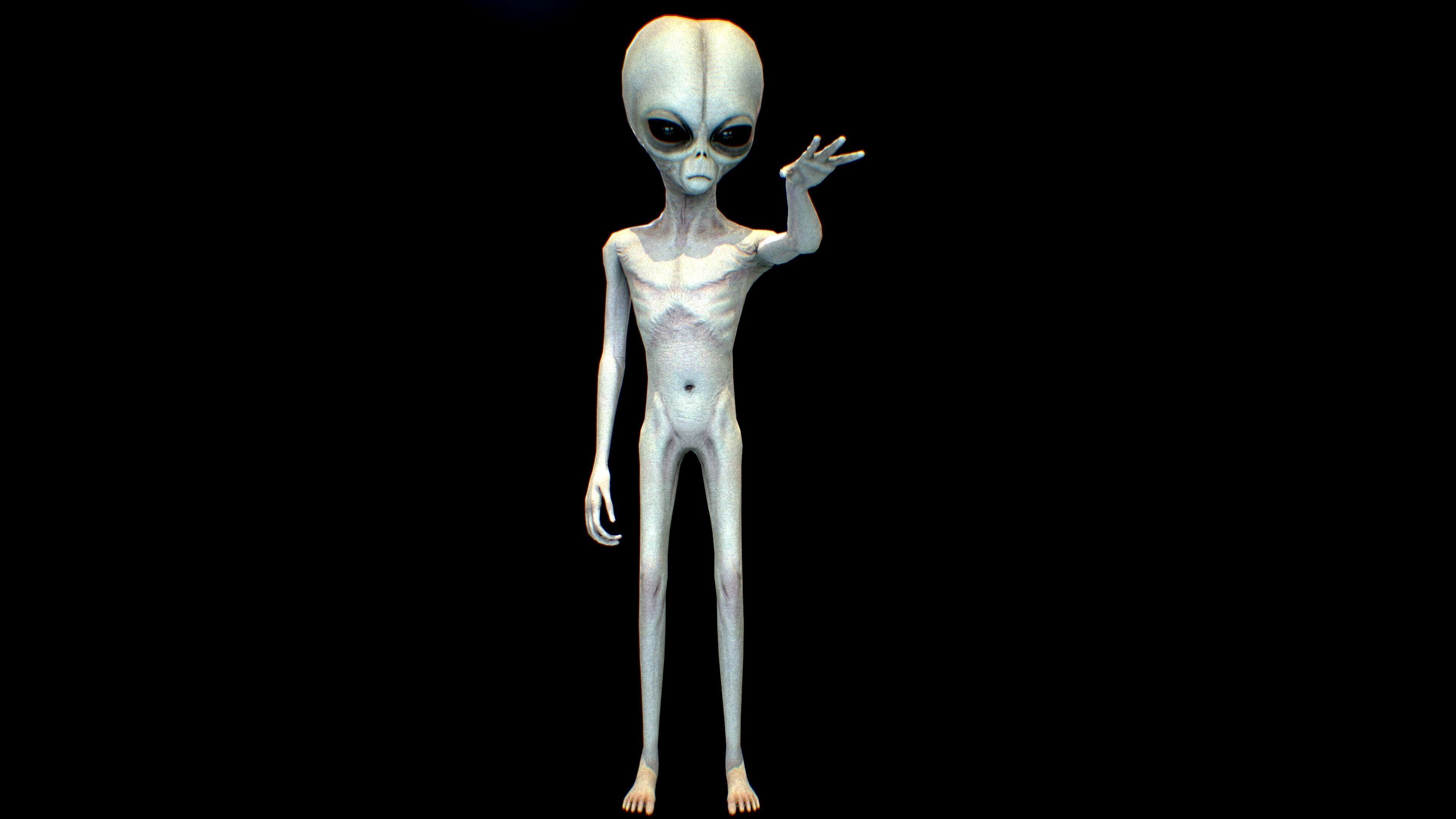 Realistic Aliens Bundle 1 Low-poly 3D model_18