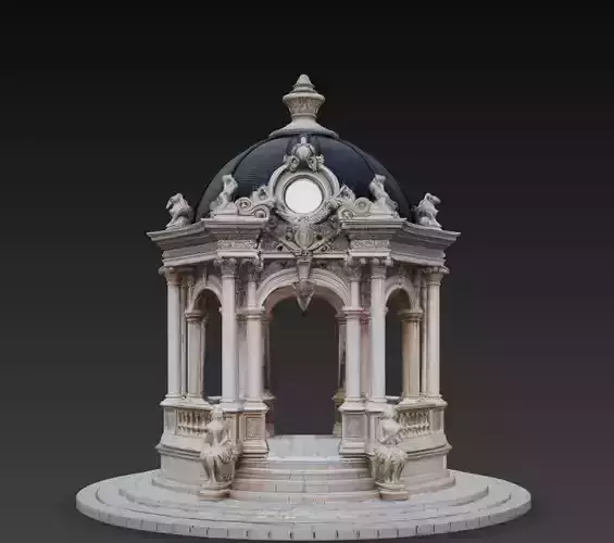 Ornate Pavilion Gazebo STL 3D Print Architecture Model