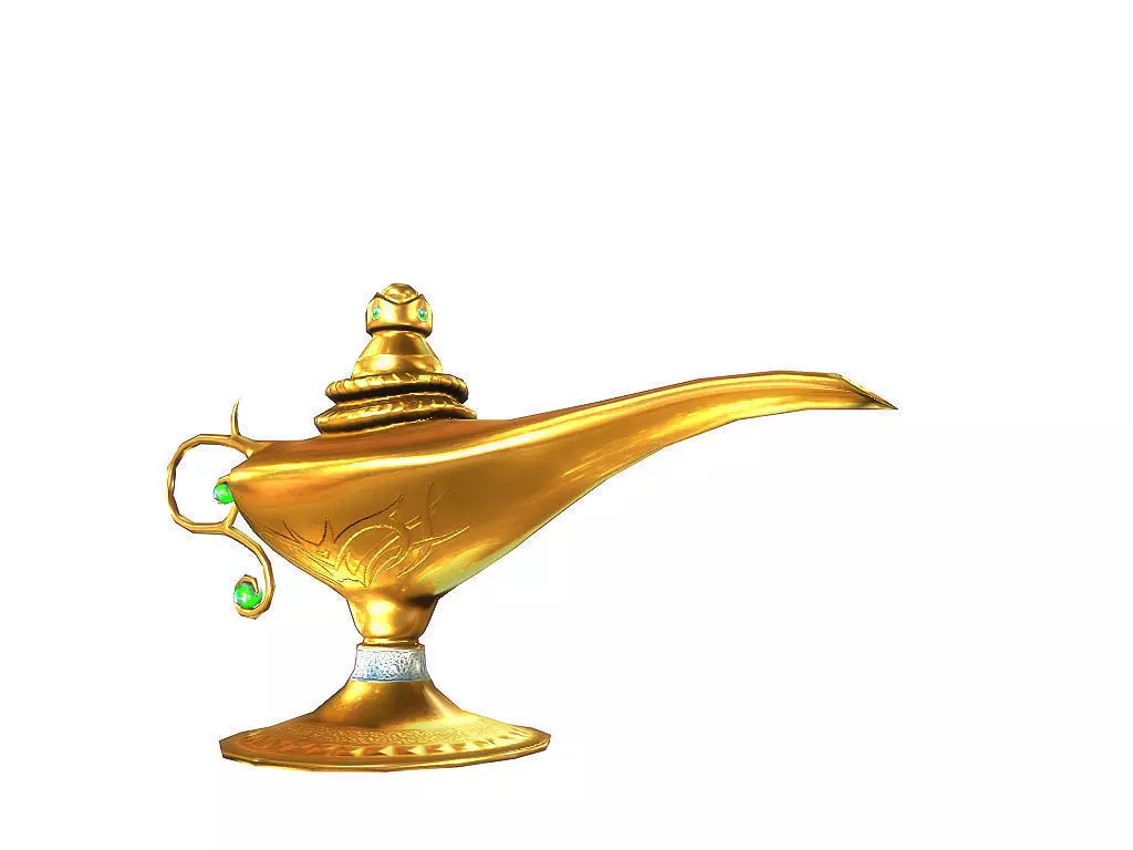 3Dfoin - Magic Lamp  Low-poly 3D model_0