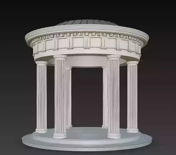 Classical Column Pavilion Structure STL 3D Print Architectural 
