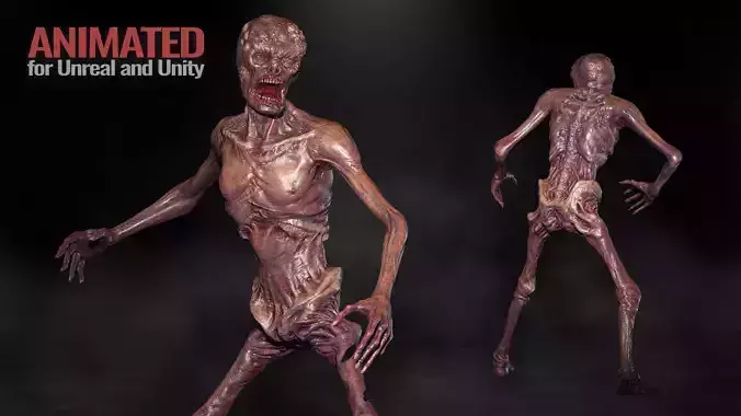 Skinny Zombie Undead Ghoul