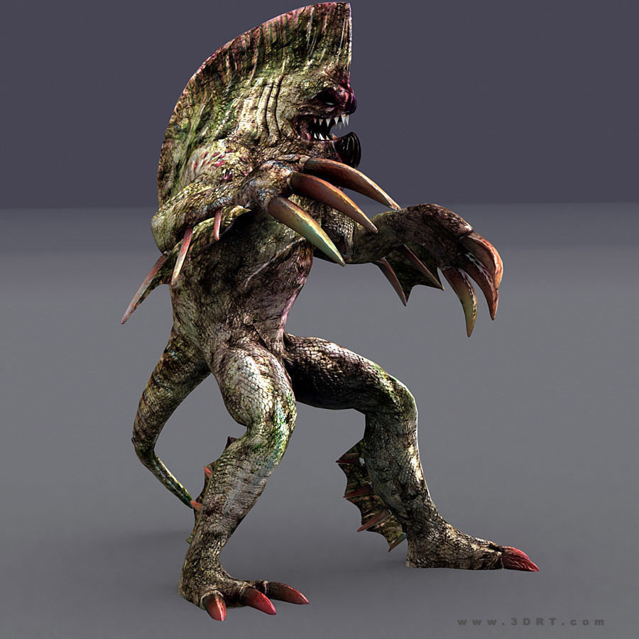 3DRT - Fishman  Low-poly 3D model_9