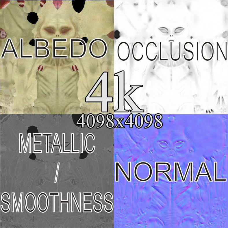 Realistic Aliens Bundle 2 Low-poly 3D model_25